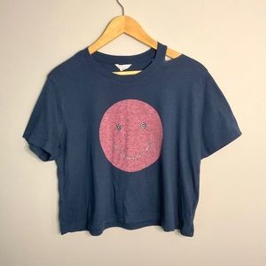 Aeropostale Smiley Face Distressed T-Shirt Large